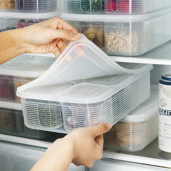 Virtuvės Šaldytuvas Šviežių laikyti Lauke talpinimo Multi-purpose Erdvės taupymo Maisto Organizatorius Plastikinės Talpyklos Užplombuotos