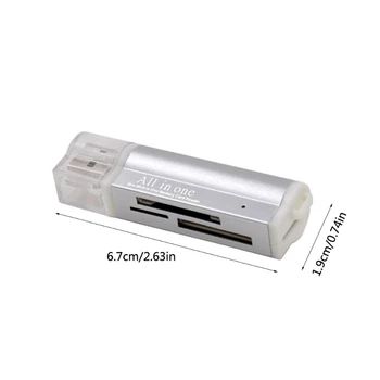 Visi 1 Mini Usb 2 0 Micro-SD TF M2 MS T - Flash Kortelių Skaitytuvo Adapteris Didelės Spartos