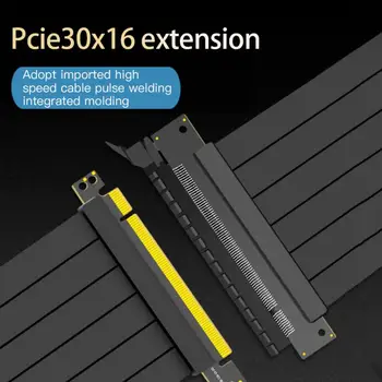 Visu Greičiu 3.0 PCIE X16 vaizdo plokštė Pratęsimo Kabelis Ekranuotas Kabelis Suderinamas Su ATX Atveju Lankstus Pratęsimo