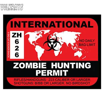 Volkrays Kūrybos Automobilių Lipdukas Tarptautinės Zombie Medžioklės Leidimo Priedai nuo Saulės PVC Lipdukas, skirtas 