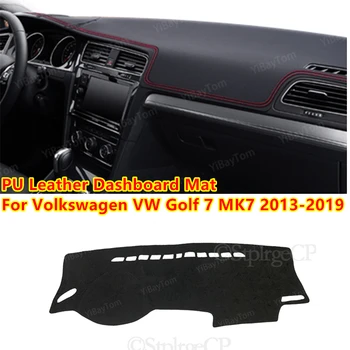 Volkswagen VW Golf 7 MK7 2013-2019 PU Odos Anti-slip Automobilio prietaisų Skydelio Dangtelį, Mat Saulė Pavėsyje Mygtukai Prietaisų Skydelis Kilimai