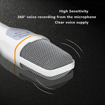 VOXLINK Aukštos Kokybės Kondensatoriaus Mikrofonas su 3.5 mm Kištuku Namų Stereo MIC Darbalaukio Trikojo 