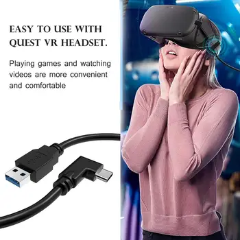 VR Priedai Oculus Quest 2 / Nuorodą Vr Ausines 5M Duomenų Line USB 3.0 C Tipo Duomenų Perdavimo USB-A Tipo C Įkrovimo Kabelis