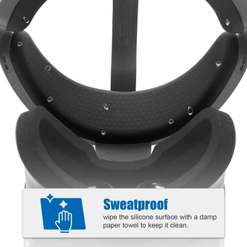 VR Sweatproof Priekiniai Putų Galiniai Putų Silikono Padengti Nustatyti Oculus Rift S Vandeniui Anti-Purvinas Pakeitimo Pagalvėlės