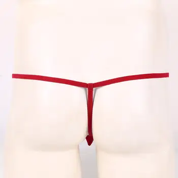 Vyrai Crotchless G-String Thong Bikini Trumpikės Vyras Bailys, apatinis Trikotažas Kvėpuojantis T-atgal Homme Žemas Augimas Sexy Kelnaitės Dirželius Kelnės