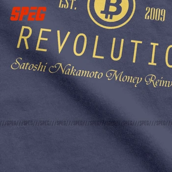 Vyrai T-Shirt Bitcoin Revoliucijos Kriptografijos Valiuta Humoro Medvilnės Marškinėliai Trumpomis Rankovėmis T Marškinėliai Apvalios Apykaklės Vasaros Drabužių