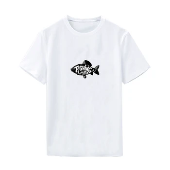 Vyriški 2D Spausdinti Trišakis Apvalus Kaklas Balti trumpomis Rankovėmis T-shirt Eiti Žvejyba-Tai Įdomus Spausdinti Žvejys Spausdinimo Priežastinis Top Vyrams