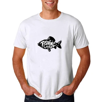 Vyriški 2D Spausdinti Trišakis Apvalus Kaklas Balti trumpomis Rankovėmis T-shirt Eiti Žvejyba-Tai Įdomus Spausdinti Žvejys Spausdinimo Priežastinis Top Vyrams