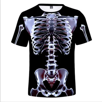 Vyriški 3D T-Shirt Kultūrizmo Imituojamas Raumenų Tatuiruotė Marškinėliai Atsitiktinis nuogas odos krūtinės raumenų Marškinėliai, Juokingi Trumpi Rankovėmis Drabužius