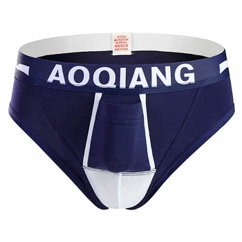 Vyriški seksualus medvilnės kelnės atskiras apatiniai patogūs apatiniai sporto underwear11