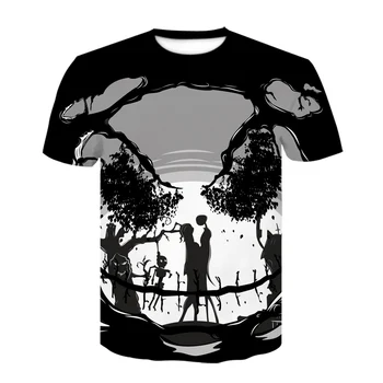 Vyriški T-shirt 3D spausdinimo marškinėliai trumpomis rankovėmis įdomus dizainas atsitiktinis marškinėliai vyriški Helovinas T-shirt Azijos dydis
