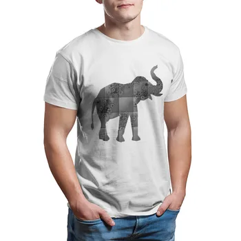 Vyriški T-shirt Šiuolaikinės Dope Kubizmas Dramblys Custom JAV Dydis Cool Plius Dydis Drabužių 75971