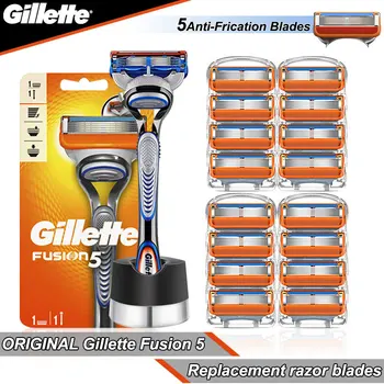 Vyrų skustuvas Gillette Fusion 5 Skustuvo Saugos Mašina razor Kasetės laikiklį Vyrų Skutimosi Skutimosi Su Nauja Pakeitimo peiliukai