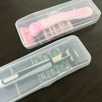 Vyrų Skustuvas Saugojimo Dėžutės permatomo Plastiko Skustuvų peiliukų Laikiklis Nešiojamų Kelionių Razor Atveju Aukštos Kokybės Skutimosi Box Konteineriai