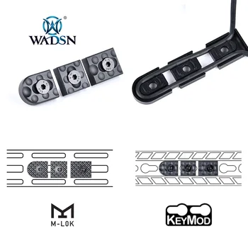 WADSN M-LOK Keymod WireGuide Sistema PEQ Slėgio jungiklio pad laidais Padegimas Mašina Pristato CNC Aliuminio Anodization 3PCS/Pak