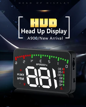WIIYII A100 3.5 A900 HUD Head-Up Display Automobilių Stiliaus greičio viršijimo Įspėjimo prekinis, galinis Stiklo Projektorius, Signalizacijos Sistemos, Auto Detektorius de coche