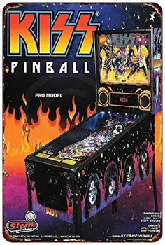 Wisesign Kiss Pinball Pro Modelis Derliaus Skelbimų Alavo Pasirašyti 8 x 12 Patio Vyras Cave, Vyno Rūsys, Baras, Kieme Ūkio Metalo Ženklai 