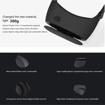 Xiaomi VR Žaisti 2 3D Akiniai Virtualios Realybės laisvų Rankų įranga Xiaomi Mi VR Play2 už 4.7 - 5.7 Telefonas Su Kino Žaidimų Valdiklis Originalas