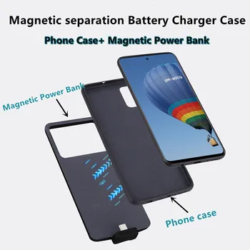 Xilecaly 5000Mah Samsung Galaxy A02S Baterija Atveju Magnetinio Baterija Atsargine, Įkroviklis, Dangtelis Pack Galia Banko 