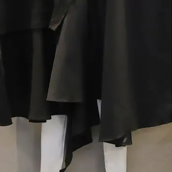 XITAO Nereguliarus Suknelė Mados Naujų Moterų Megztinis Kratinys Plisuotos Hem Deivė Ventiliatorius Atsitiktinis Stilius Laisvas 2021 Suknelė LDD1282