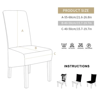 XL Dydis Ruožas Kėdė Padengti Didelis Elastinga Ilgai Atgal Kėdžių dangose Spandex Medžiaga Kėdė, skirta Restoranų Sėdynių Užvalkalai