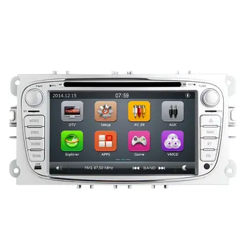 Xonrich AutoRadio 2 Din Car DVD Player Ford Focus 2 S-Max, C-Max, Mondeo 4 Tranzito ConnetGalaxy Kuga Multimeida GPS Navigacijos