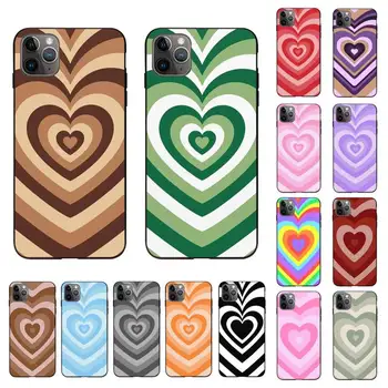 Yinuoda Saldus spalva Patinka Kavos Širdies Telefono dėklas skirtas iPhone 11 12 pro XS MAX 8 7 6 6S Plus X 5S SE 2020 XR dangtis