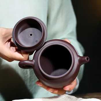 Yixing gaminti ploto tiesioginio rankų darbo raudonos molio arbatinukas žaliavos