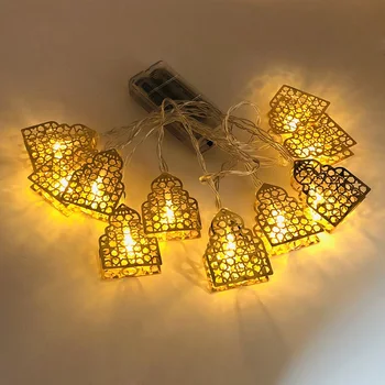 Yra 1,65/3m Stereo palace lempa LED Eid Mubarakas Dekoratyvinis String Žibintai Ramadanas Kareem Apdailos Priedai Musulmonai, Islamas