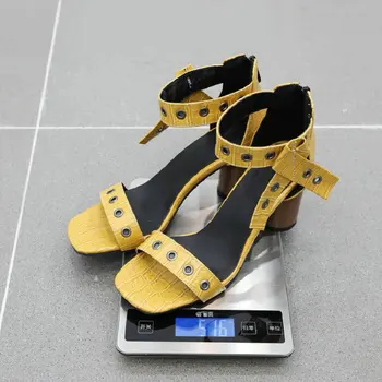 ZawsThia 2020 metų vasaros naują atvykimo karšto pardavimo moteriškos basutės turas aukšti kulniukai gladiatorių ponios sandalai su big bowtie mazgas dydis 46
