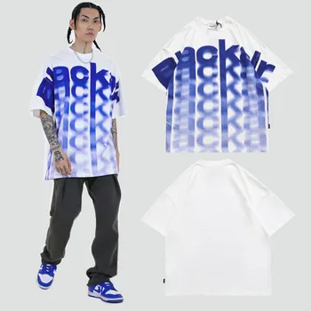 ZAZOMDE M~8XL Negabaritinių marškinėliai Vyrams Marškinėlius Didelis Raidžių Modelis Atspausdintas Hip-Hop Streetwear Vyrų Viršuje Atsitiktinis Tee Didelio dydžio Tshirts
