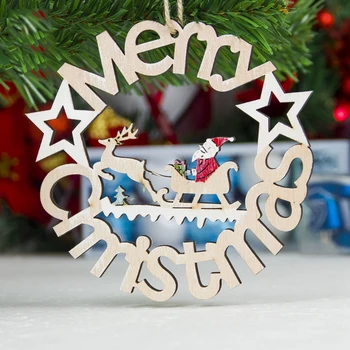 Zerolife Kalėdų Dekoracijas Medinės Dažytos Spalvinga Santa Sąlyga Sniego Papuošalai Pakabukas Dekoro Namų Vaikams, Žaislų, Dovanų Kalėdos