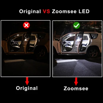Zoomsee 10vnt Interjero LED Volkswagen VW Scirocco R 3R 2009-2017 Canbus Transporto priemonės Lemputė Indoor Dome Skaitymo Šviesos Auto Lempų Komplektas