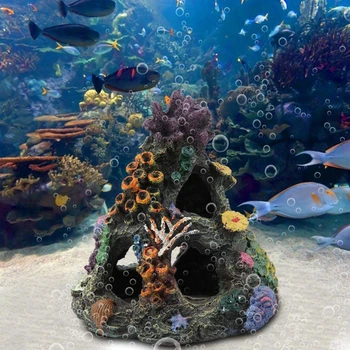 Ėsdinimo Koralų Akvariumo Apdaila Žuvų Bakas Dervos Rock Cave Papuošalai Fish House Miega Poilsio Paslėptas Žaidimas Apdaila