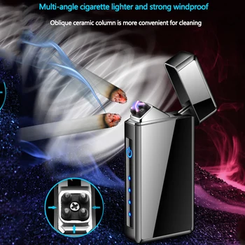 Įkrovimo Lengvesni USB-Ultra plonas Plazmos Flameless Elektros Žiebtuvėlių, Rūkyti Kūrybinių Dalykėlių Vyrams