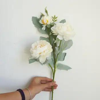 Šilko Hydrangeas Dirbtinių Gėlių Aukštos Kokybės Baltoji Vestuvės Gėlės Mažų Puokštė Netikrą Gėlių Šalies Namų Puošmena Rožinė CD