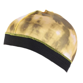 Šilko Imitacijos Durag Banga Dome Bžūp Spalvinga Tie Dažai Elastinės Juostos Plaukų Padengti Skrybėlę