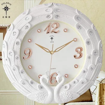 Šiuolaikinės Europos kūrybos paprasta, 18 colių didelės diamond laikrodis sieninis laikrodis išjungti mados kambarį miegamasis povas asmenybė