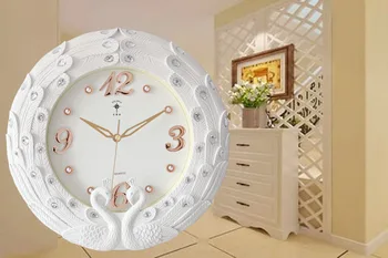 Šiuolaikinės Europos kūrybos paprasta, 18 colių didelės diamond laikrodis sieninis laikrodis išjungti mados kambarį miegamasis povas asmenybė