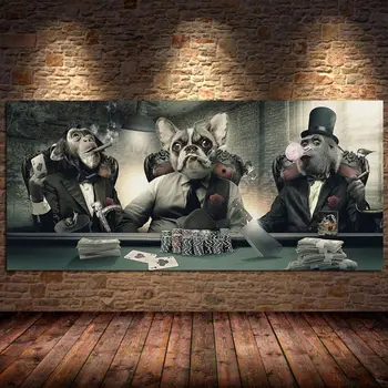 Šiuolaikinės Rūkymas Akinius Muzika Hip-Hop Beždžionė Drobės Tapybos Didelis Plakatas ir Spausdina Sienos Meno Cuadros Nuotrauką Namų Dekoro Neįrėminti