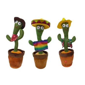 Šokių kaktusas kalbėti kaktusas Įdaryti Pliušinis Žaislas Elektroninių žaislų su daina pliušinis kaktusas vazoninių žaislas Ankstyvojo Lavinimo Žaislas vaikams