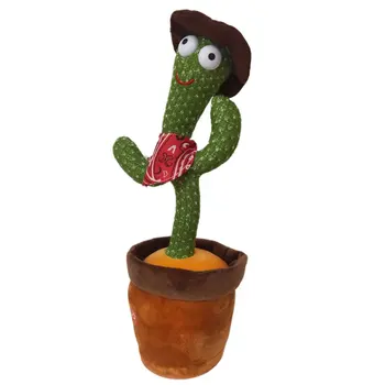 Šokių kaktusas kalbėti kaktusas Įdaryti Pliušinis Žaislas Elektroninių žaislų su daina pliušinis kaktusas vazoninių žaislas Ankstyvojo Lavinimo Žaislas vaikams