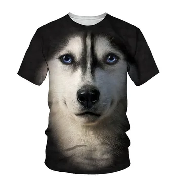 Šuo 3D Spausdinimo Vyrų T-shirt 2021 m. Vasarą Naujų O Kaklo trumpomis Rankovėmis Tees Viršūnes 3D Stiliaus Vyrų Drabužių Mados Atsitiktinis marškinėliai