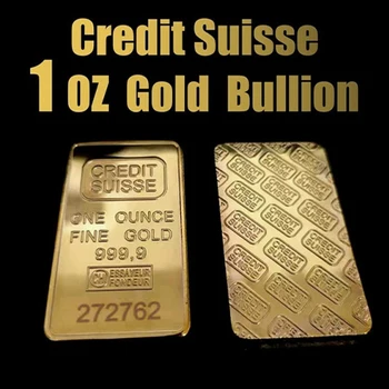 Šveicarijos Bankas Progines Monetas, Aukso Šiuolaikinio Meno Suvenyrų Monetos Replika Rekvizitai Surinkimo Apdailos Kredito Baras Aukso Blokai