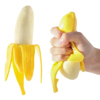 Švelnus Bananų Plonas Žaislai Išspausti Jutimo Figet Žaislai Paramos Ventiliacijos Juokauja Išskleidimo Juokinga Streso Lėtai Auga Piršto Vaisių