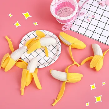 Švelnus Bananų Plonas Žaislai Išspausti Jutimo Figet Žaislai Paramos Ventiliacijos Juokauja Išskleidimo Juokinga Streso Lėtai Auga Piršto Vaisių