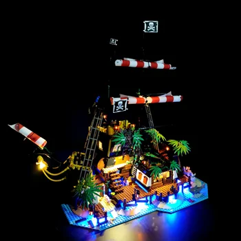 Šviesa Nustatyti Idėjų Piratai Barracuda Bay Blokai Modelis, LED Lempa, rinkinys, Suderinamas Su 21322 Neįtraukti Modelis