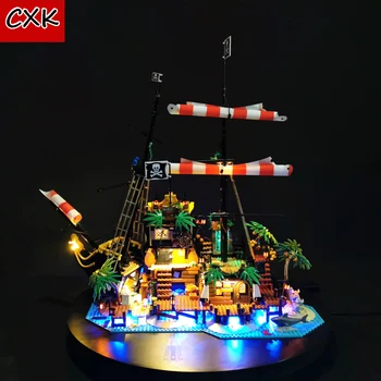Šviesa Nustatyti Idėjų Piratai Barracuda Bay Blokai Modelis, LED Lempa, rinkinys, Suderinamas Su 21322 Neįtraukti Modelis