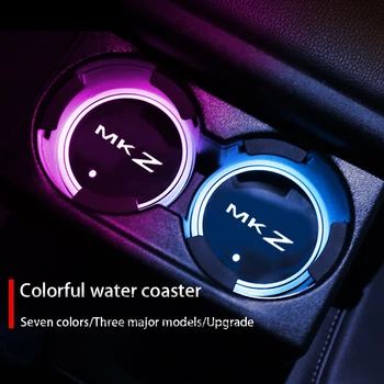 Šviesos Automobilių Vandens Puodelį Miestelyje Turėtojas 7 Spalvinga USB Įkrovimo Automobilio Led Atmosfera Šviesą Lincoln MKZ Auto Priedai