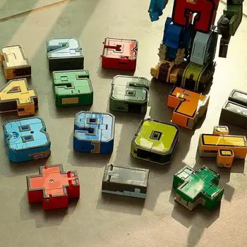 Švietimo Blokų Veiksmų Skaičius, Transformacijos Numeris Robotas Deformacijos Robotas Žaislas Vaikams 1Pcs Kūrybos Blokų Montavimas